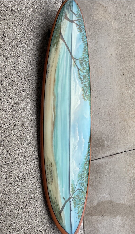 Signed by Bill Stewart Art Surfboard