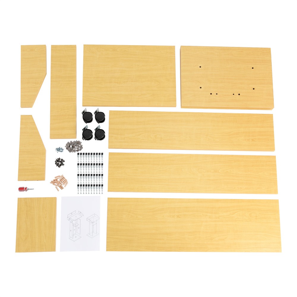 Portable Mobile Presentation Stand with Storage, Ideal for Classroom & Office