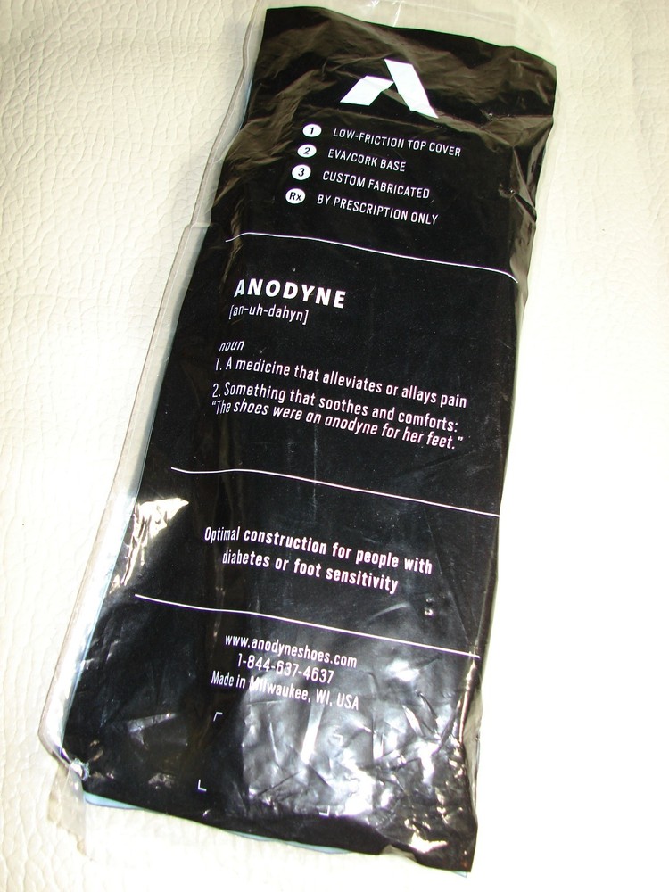 Anodyne Shoe Inserts Custom #3 Accommodative Size 10 Med Wide Orthotics New -#28