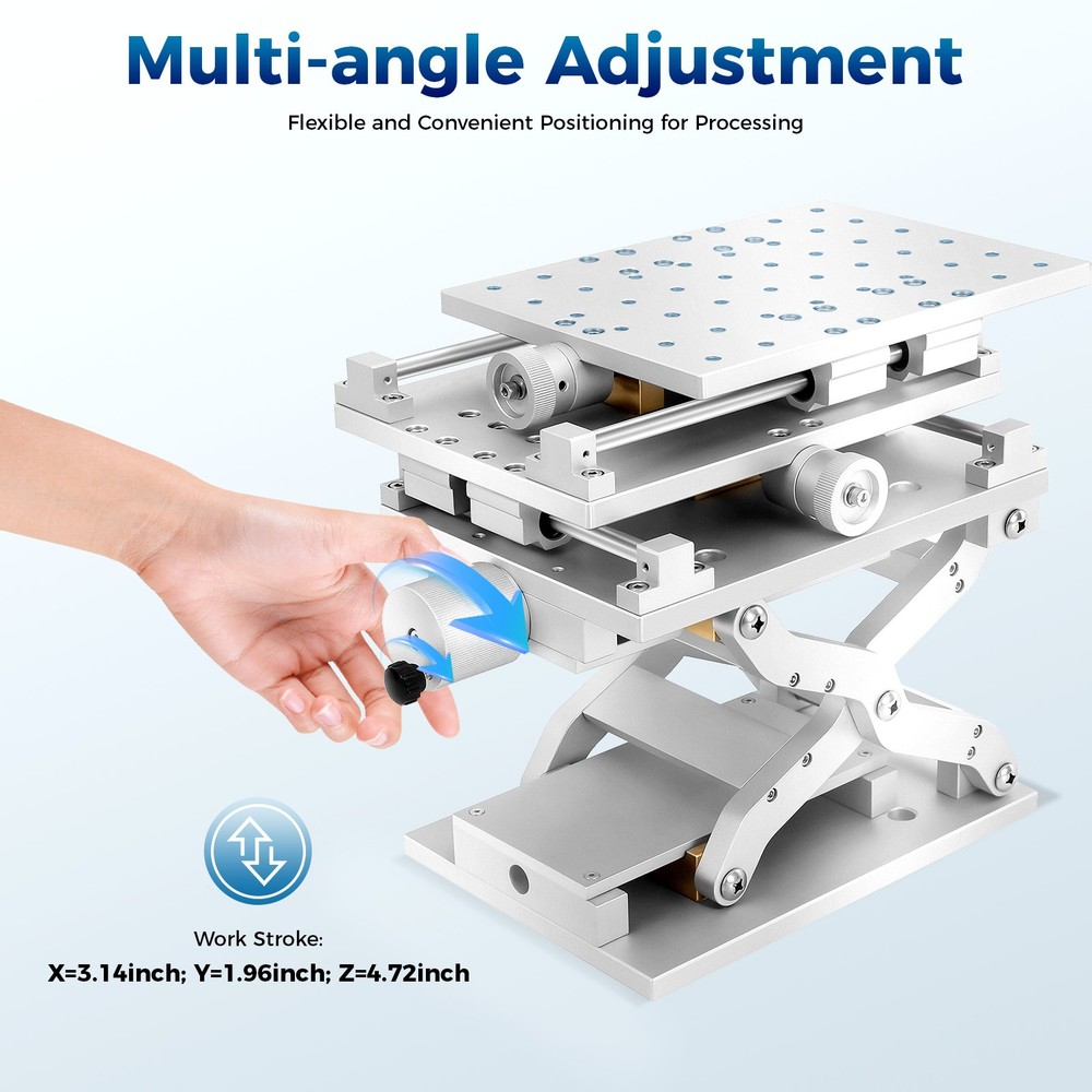 210*150mm 3D Laser Marking Machine Mobile Workbench XYZ Axis Moving Table 3 Axis