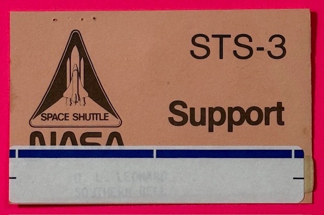 STS-3 SUPPORT BADGE