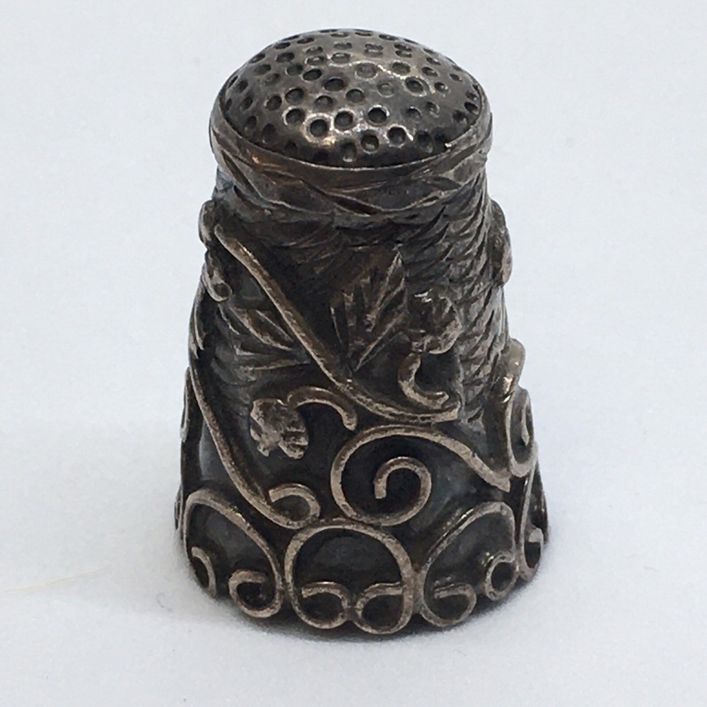 Antique Sterling Silver Thimble 1920s ICUAL Mexico