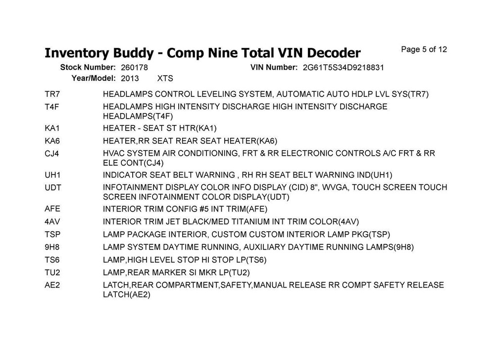 Fuse Box Engine Fits 13 XTS 967424