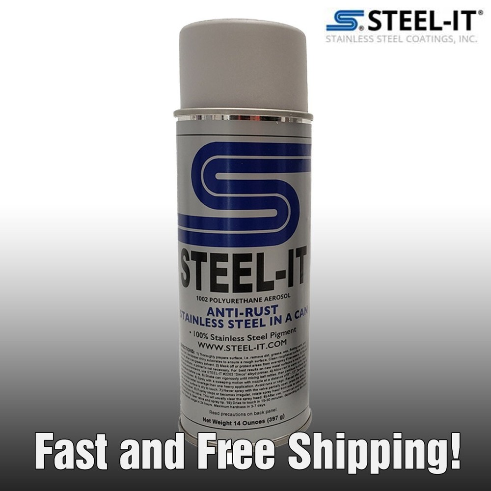 STEEL-IT 1002B Polyurethane Protective Spray Coating 14oz Can Gray