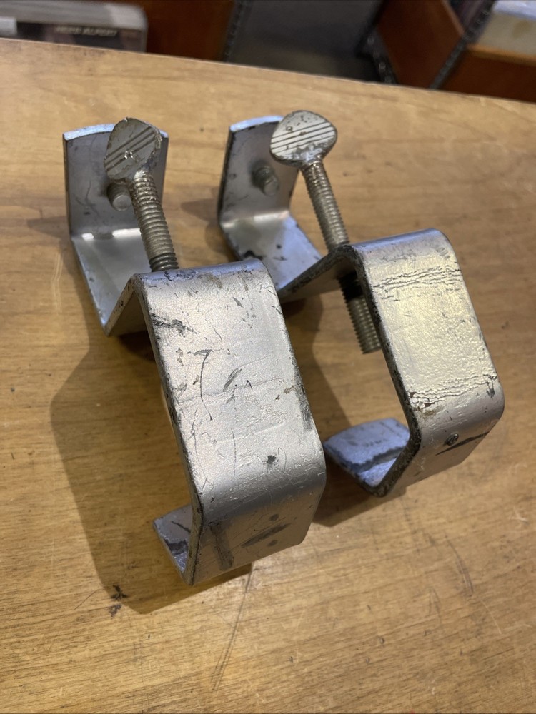 Pair Unbranded Steel Light Duty Stage Pipe Clamp Mount
