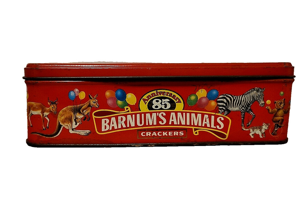 1987 Nabisco Barnum's Animals Crackers 85th Anniversary Tin Container