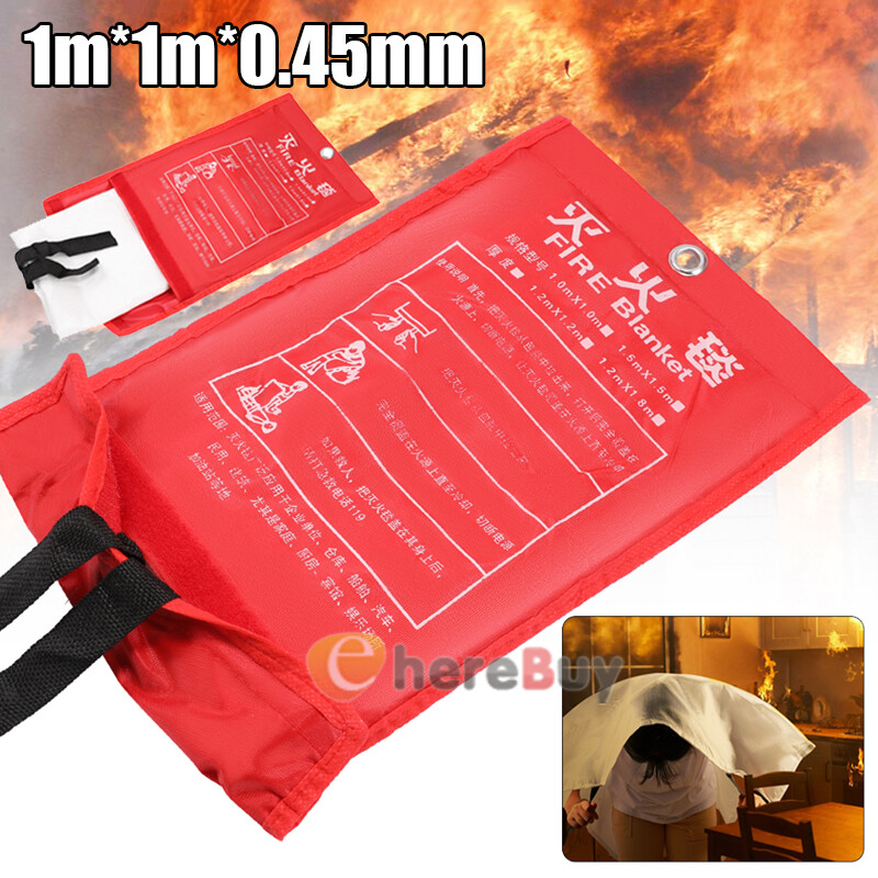 Large Fire Blanket Fireproof For Home Kitchen Office Caravan Emergency Essential