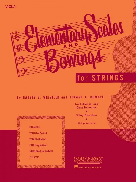 Elementary Scales and Bowings Viola First Position String Method NEW 004473260