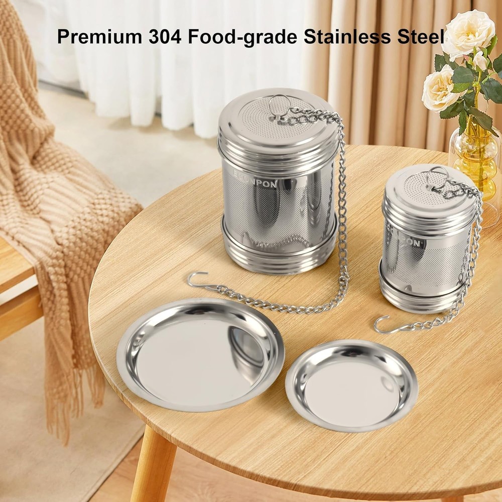 2 Pack Extra Fine Mesh Tea Infuser Stainless Steel Strainer for Loose Leaf Tea