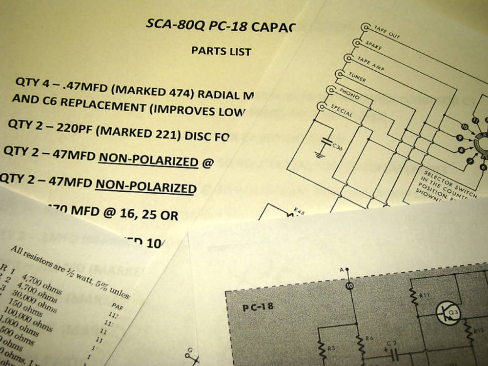 DYNACO SCA 80Q PC-18 POLYPROPYLENE CAPACITOR KIT