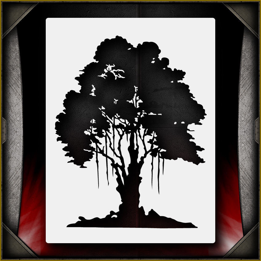 Oak Tree 1 -  Airbrush Stencil Template Airsick