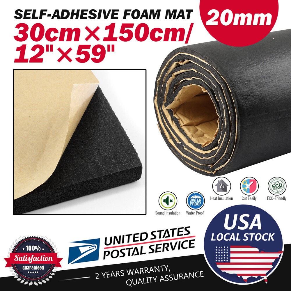 Adhesive Neoprene Rubber Sheet Sponge Foam Pad for Toolbox Craft 4/5" Thickness