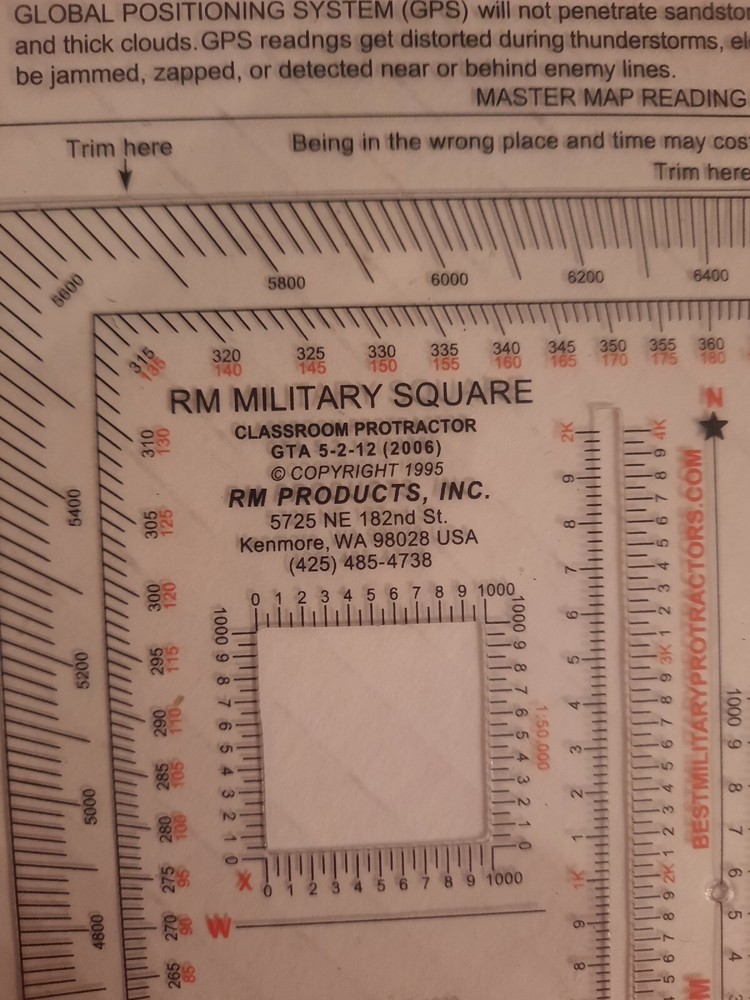 2 NEW RM PRODUCTS Military Square Protractor (Red)