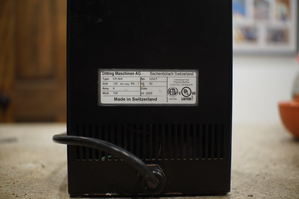 Ditting KR804 Coffee Grinder 1lb Hopper Great Condition