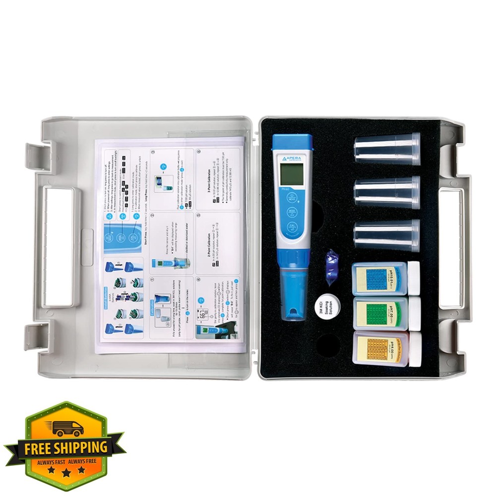 Apera AI311 pH60 pH Tester Kit, Waterproof, Replaceable Probe, ±0.01 pH