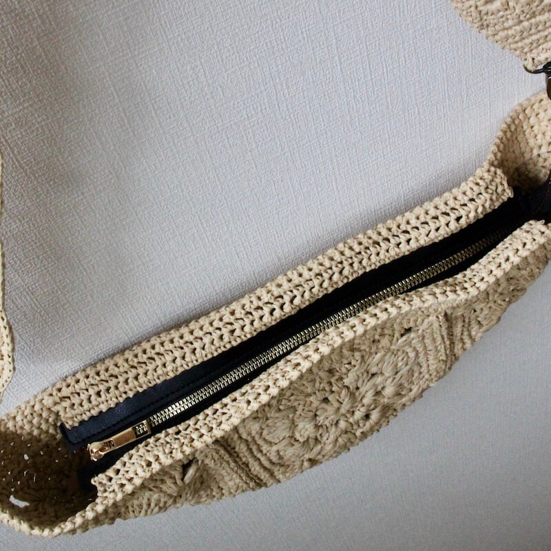 Leather Zipper Extra Large (30cm x 4.5cm) Black