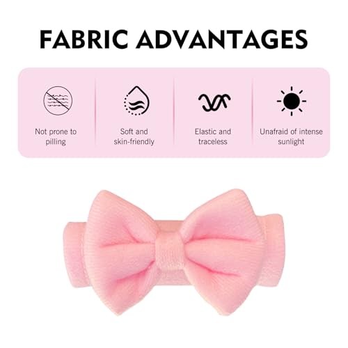 Car Inside Roof Handle Cover, Cute Bow Soft Anti-Scratch Pull Handle 2 PCS Pink