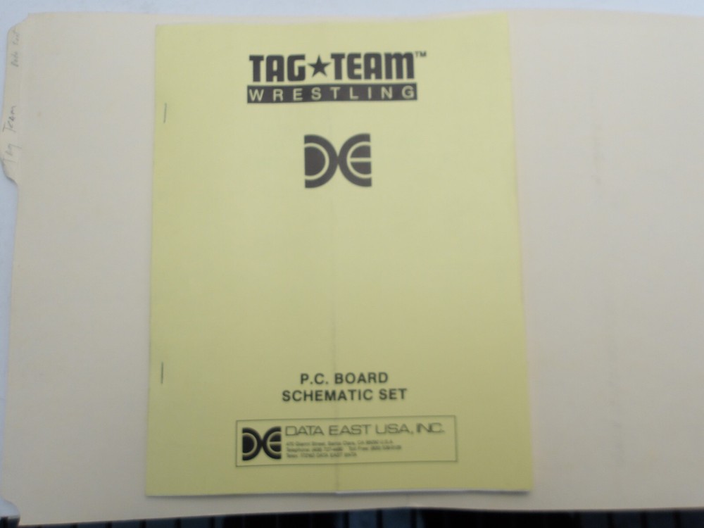 Data East: Tag Team Wrestling - P.C. Board Schematic Set NOS
