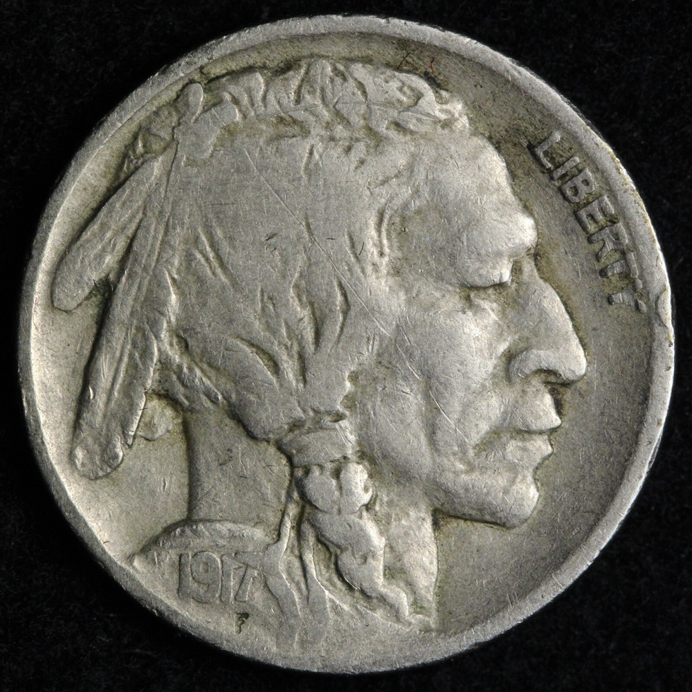 1917-D Buffalo Nickel VF E151 QEF