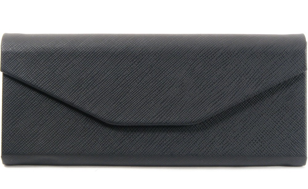 Lot 100 Triangular Foldable Magnetic PU Leather Black Case Eyeglasses Sunglasses