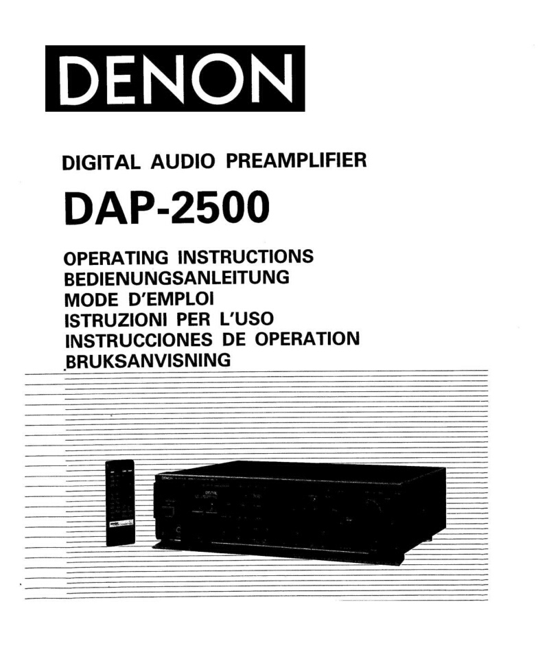 Denon DAP-2500 Preamplifier Owners Manual