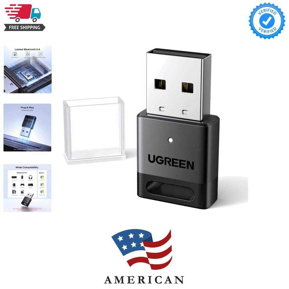 USB Bluetooth Adapter for PC Bluetooth 5.4 Dongle Receiver EDR & BLE, Plug & ...