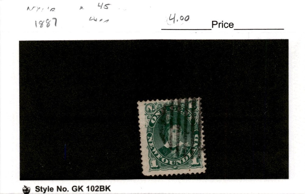 Newfoundland, Postage Stamp, #45 Used, 1887 (AB)