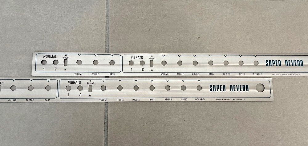 Silver Super Reverb Front Face plate New!!