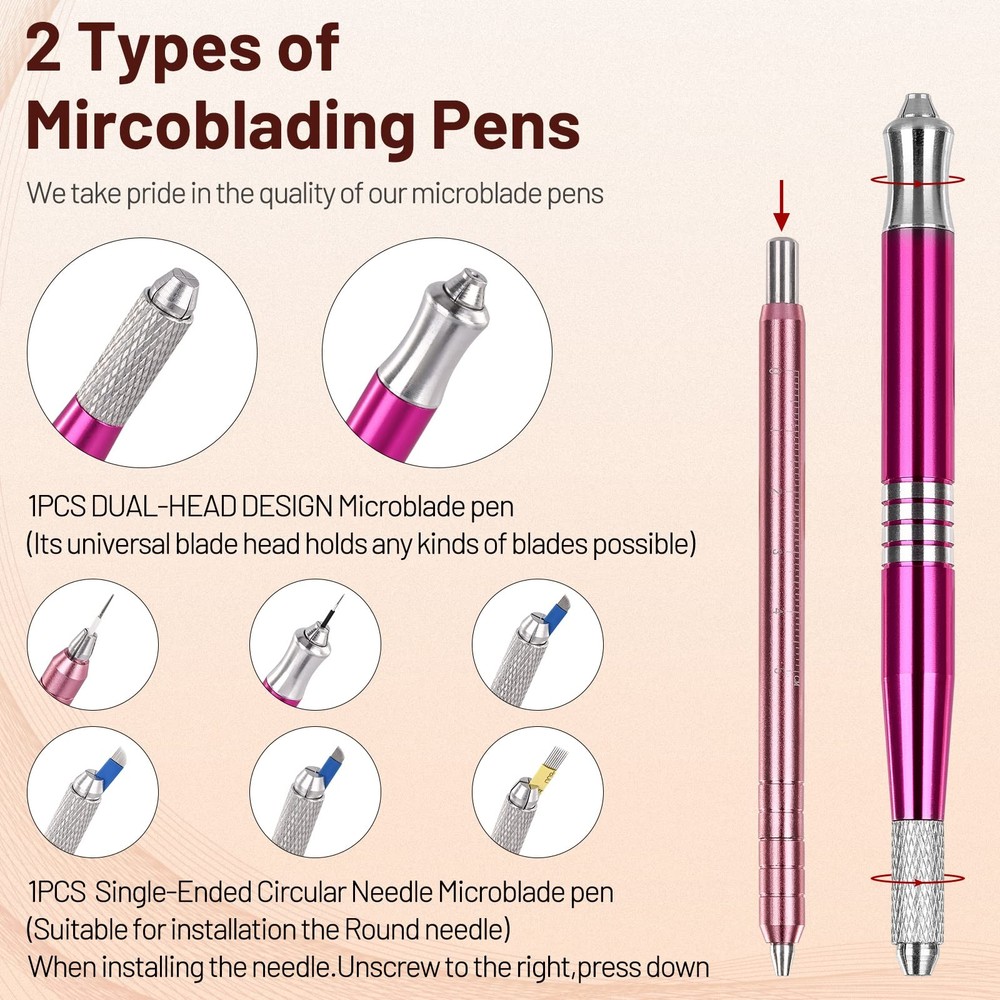 Microblading Supplies, Beauty Star Microblading Kit, Microblading Practice Sk...