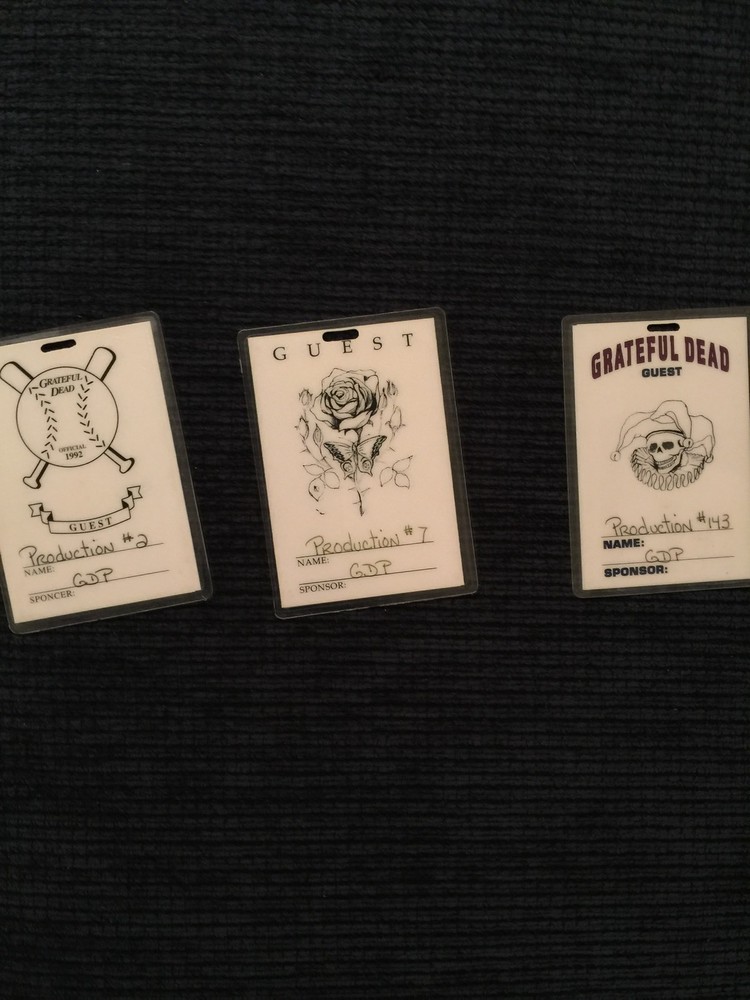 grateful dead Rare Backstage Pass "Laminate" Collection