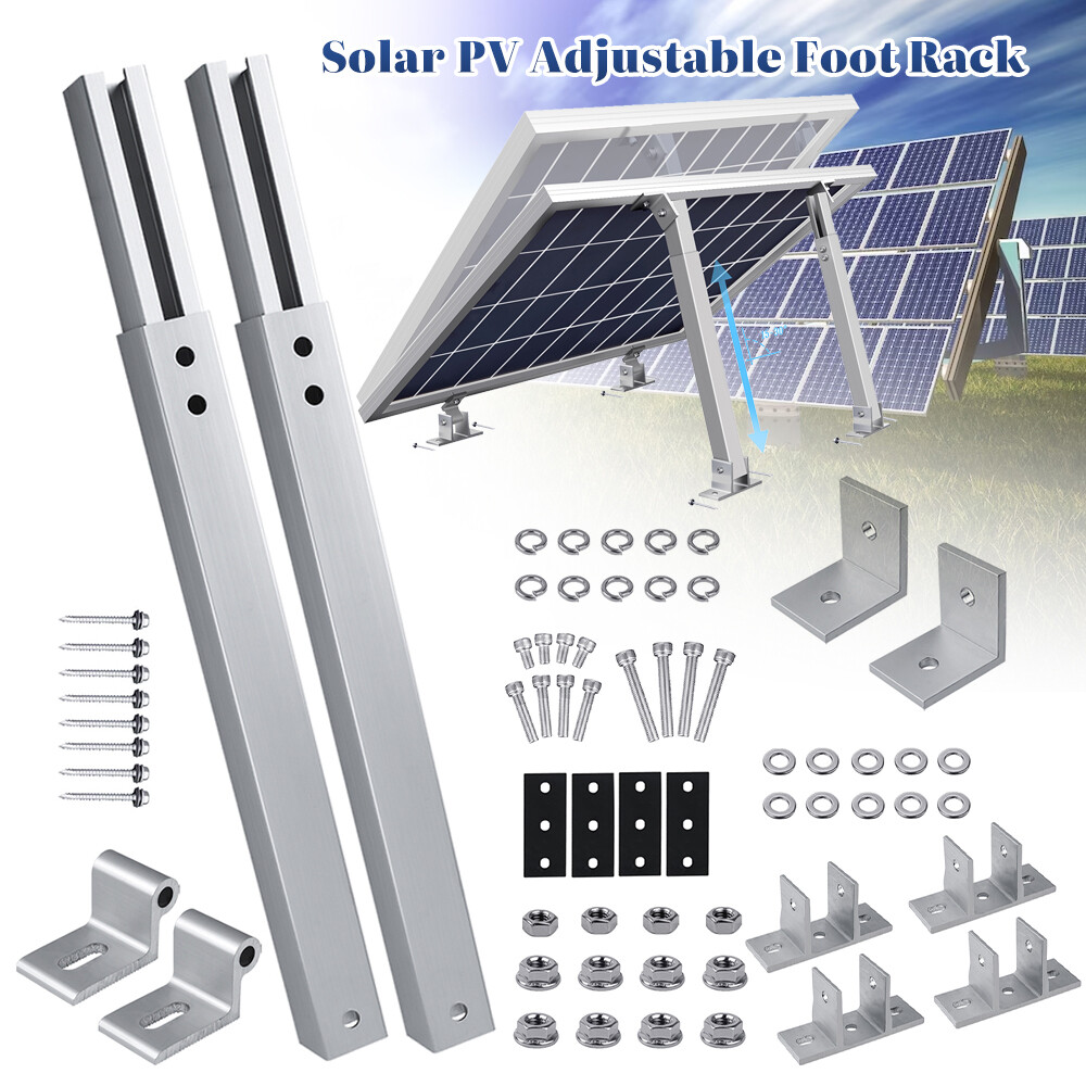 Solar Panel RV Tilt Mount Brackets Adjustable Frame Rooftop Flat Surface Home US