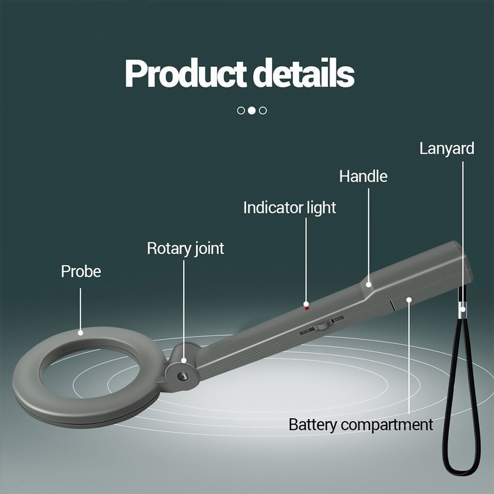 Handheld Metal Detector Airport Security Scanner High Sensitive Testing Tool d