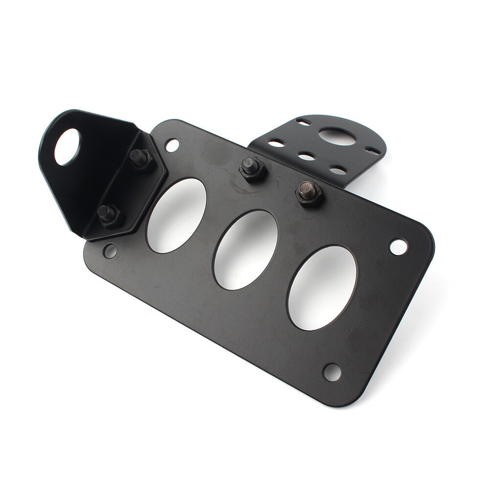 Side Mount Motor Tail Light License Plate Bracket Holder For Harley Choppers US