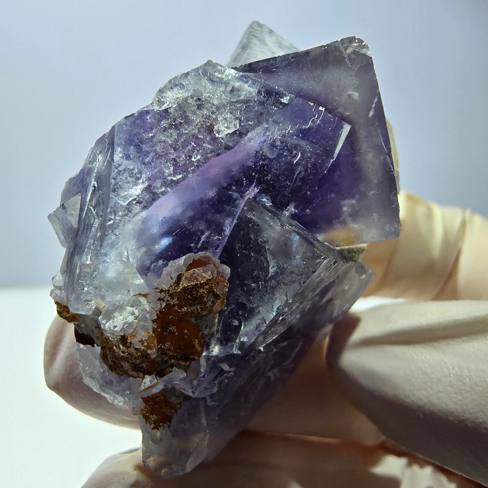 Phantom Fluorite Cube Specimen, purple white Okorusu, Namibia 45*37*26mm