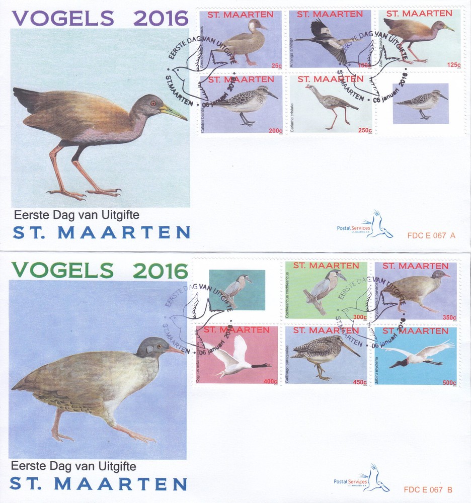 Sint Maarten Issue FDC 2016 (67) Birds