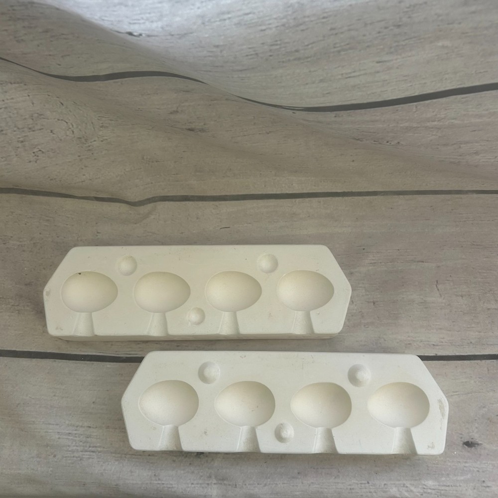 Vintage 1985 Riverview Ceramic Casting Mold Four Med Eggs #395