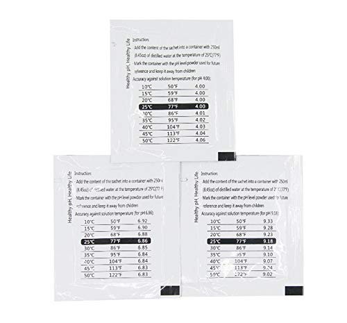 DuvinDD 18 Pack pH Calibration Solution Powder 6.86/4.00/9.18, Buffer...
