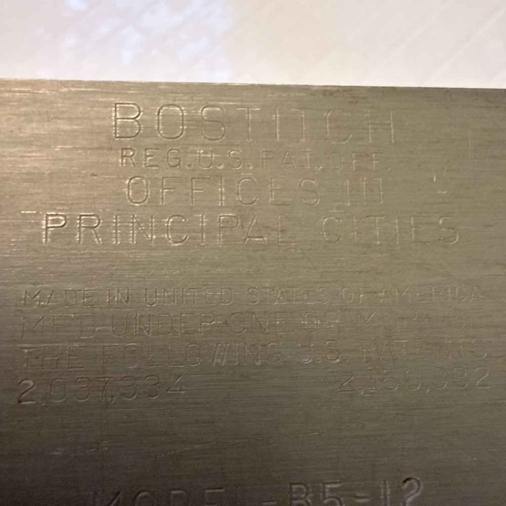 Vintage Bostitch Stapler Model B5-12