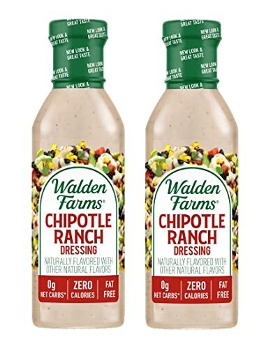 Chipotle Ranch Zero Calorie Dressing 2 Bottles NT.WT 12 Fl.Oz. (355mL) each.