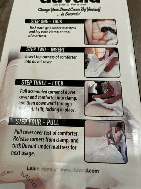 Mind Reader Duvaid The Easy Duvet Cover Changing Accessory No Assembly Required