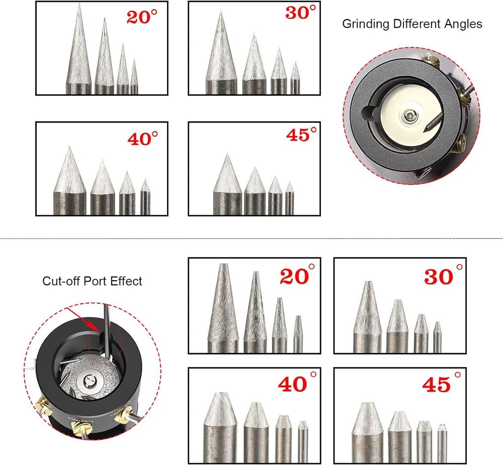 Sharpener Grinder Tool for TIG Welding Tungsten Electrode Multi-Angle Offsets