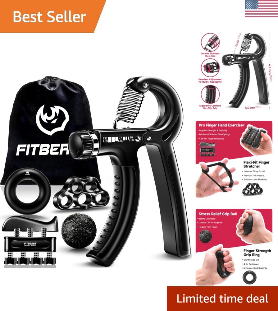 Customizable Grip Strengthener Kit - 5 Essential Tools for Enhanced Performance