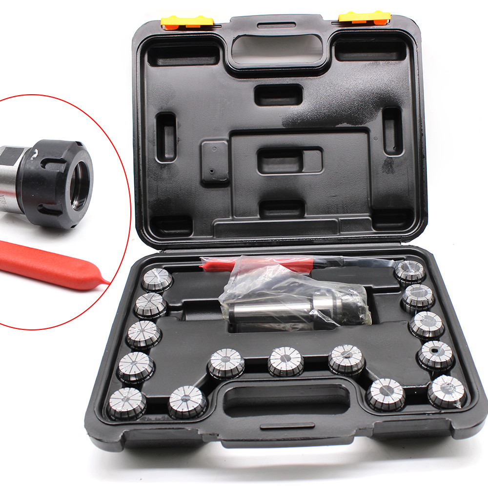 ER32 Collet Set MT3 Shank Chuck & Spanner+Box For Milling Machine High Precision