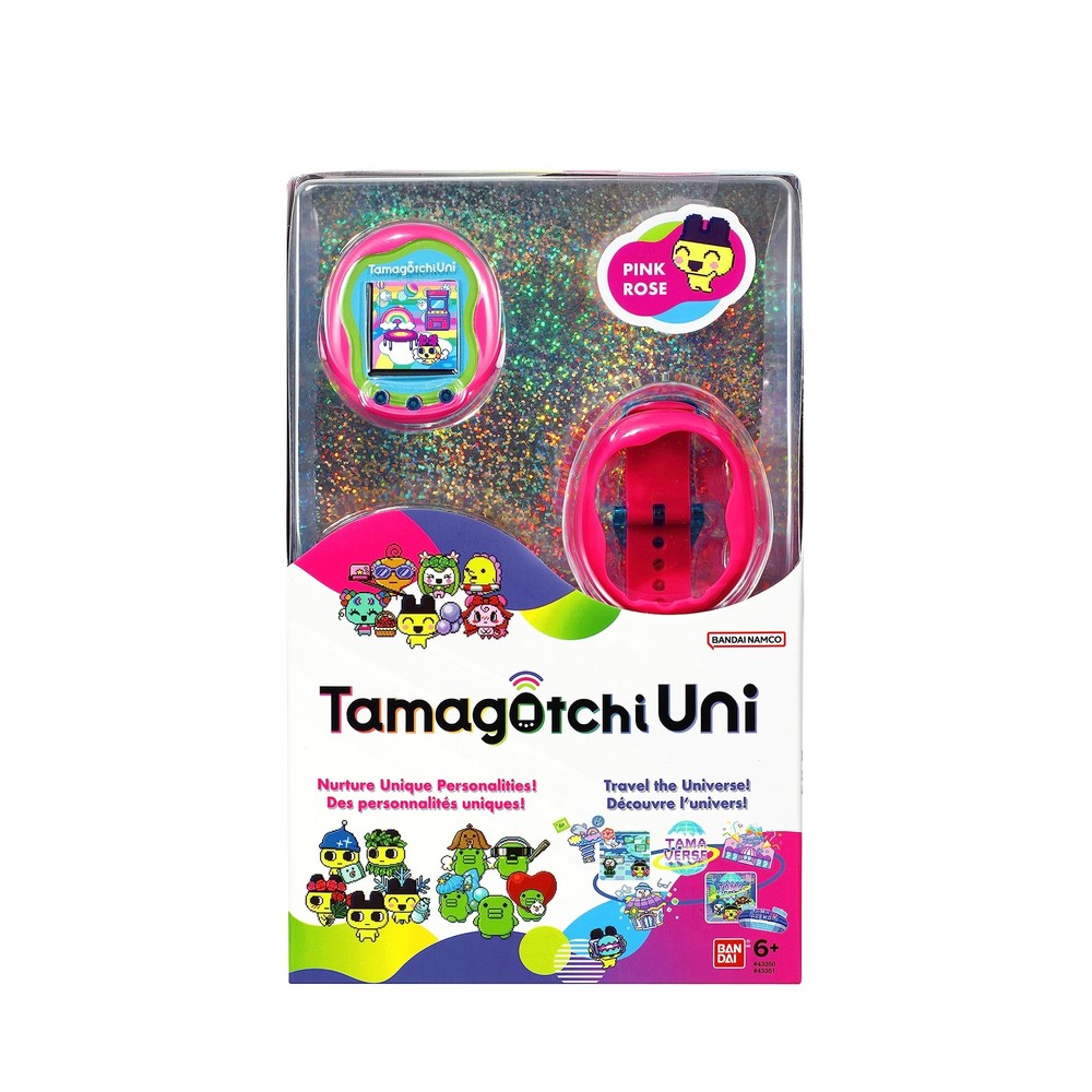 Tamagotchi Uni Pink Interactive Virtual Pet with Tamaverse Features Age 6+