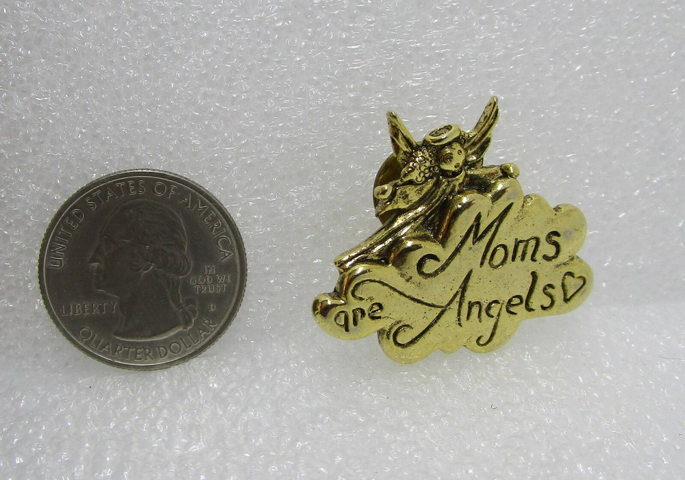 Moms Are Angels Pin