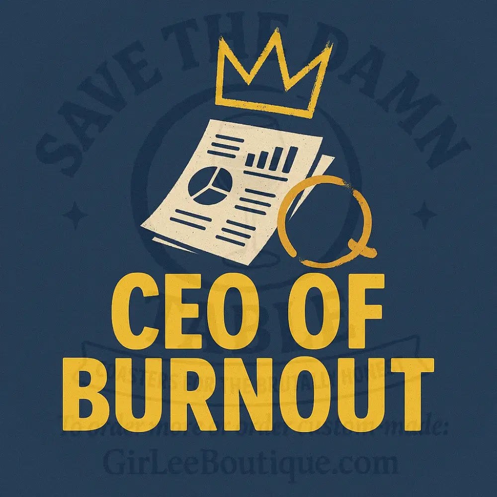 Handmade Coaster: CEO of Burnout