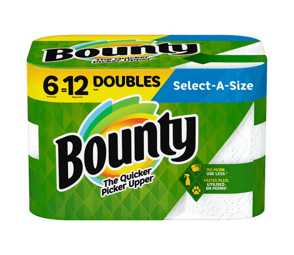 Select-A-Size Paper Towels, 6 Double Rolls, White
