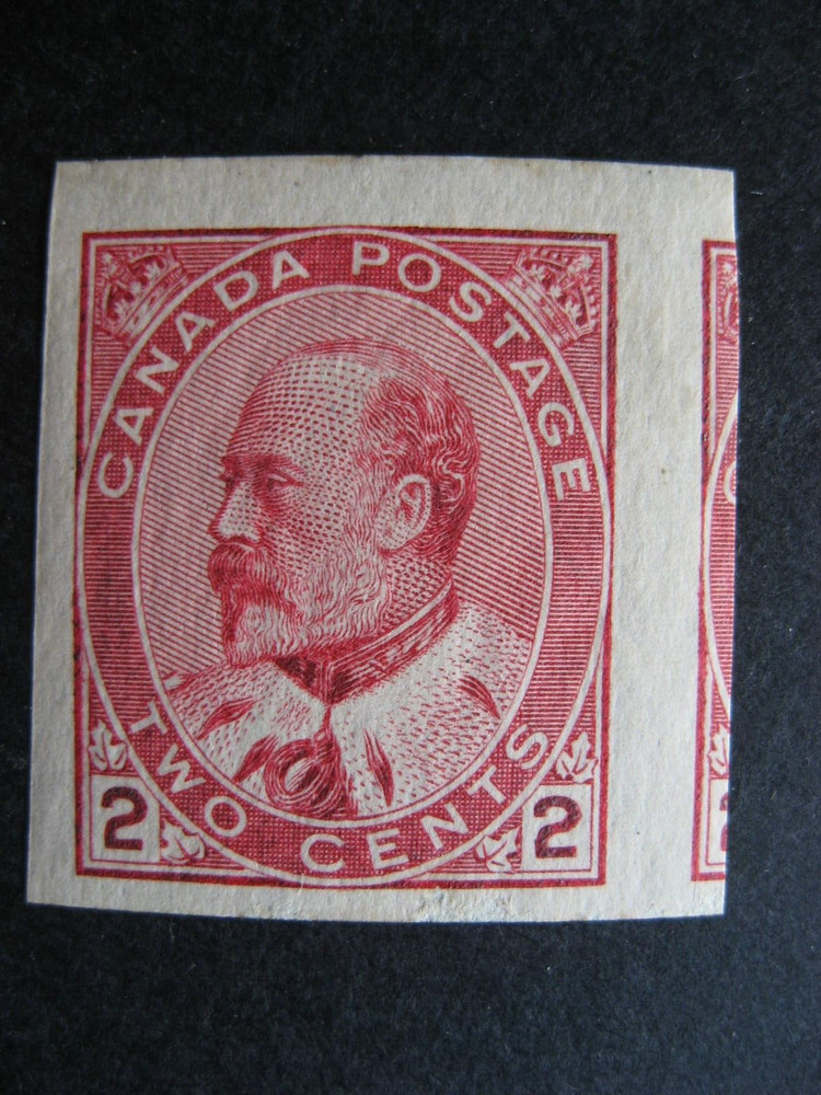 Canada imperf KEVII Ut 90a MH check it out!