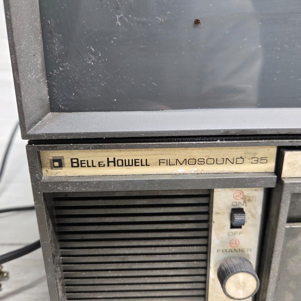Vintage Bell & Howell Projector Filmosound 35 M Powers On Untested