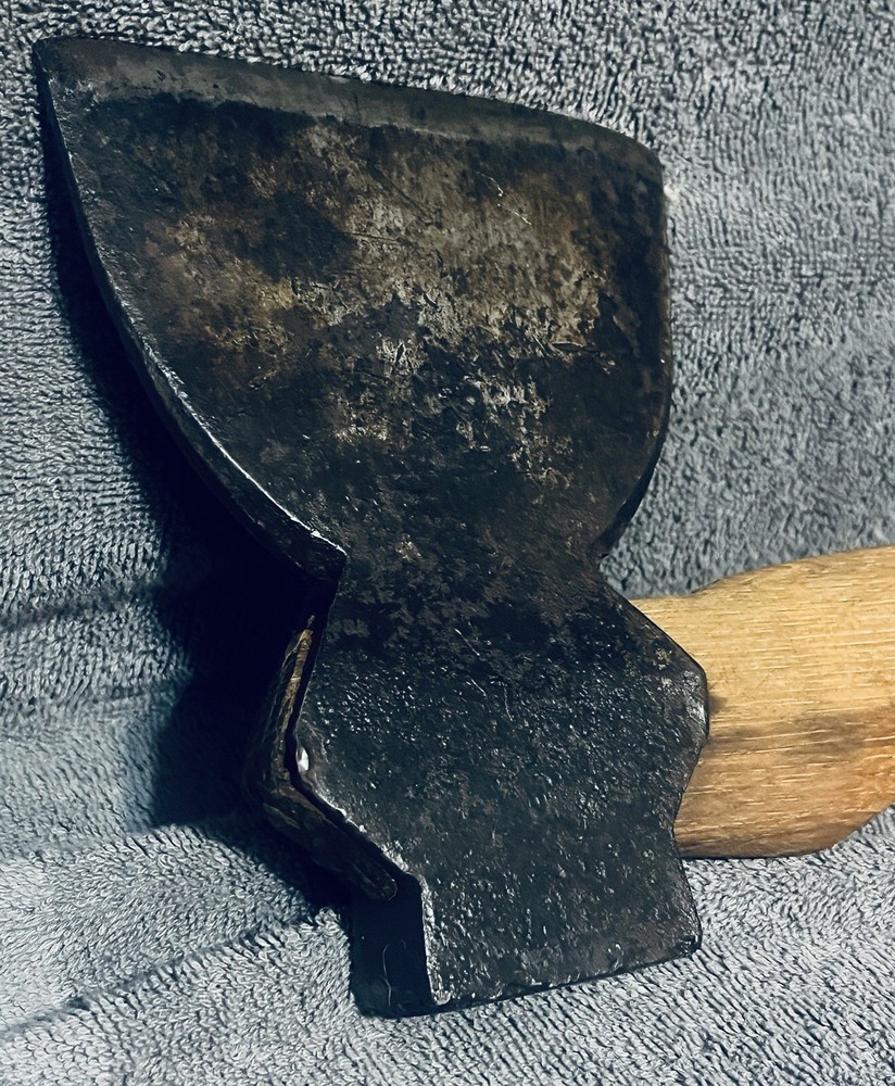 Vintage Hewing Axe 5 5/8" Bit Extra Cast Steel Hand Tool Primitive